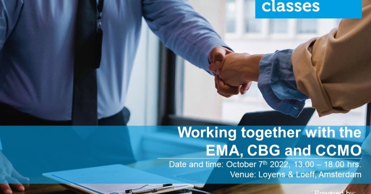 Expert Class Regulatory Affairs Working together with EMA, CBG and